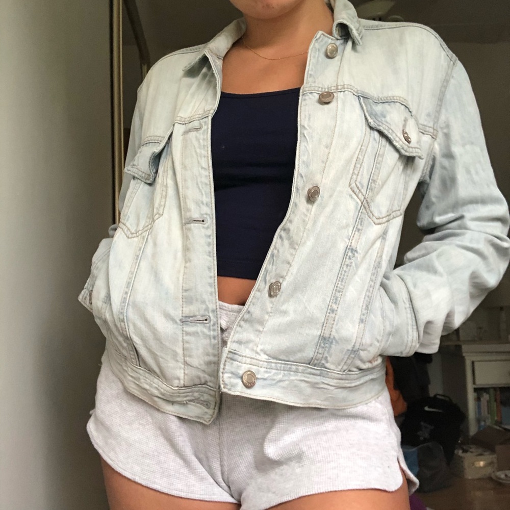 Light wash denim jacket